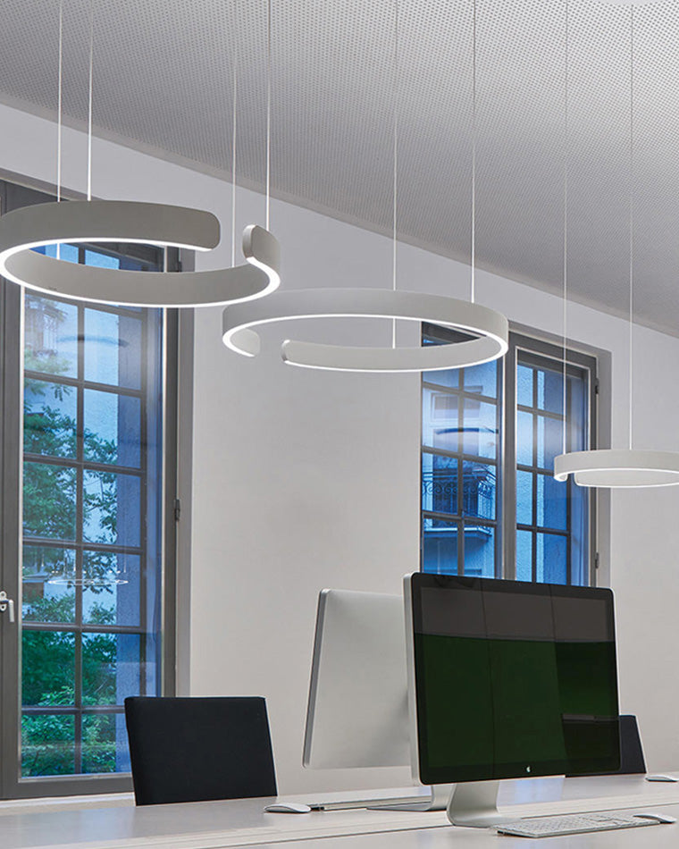 Olverai Black/Gold Ring Led Chandelier