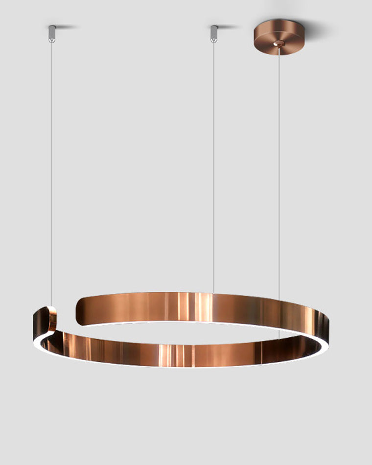 Olverai Black/Gold Ring Led Chandelier