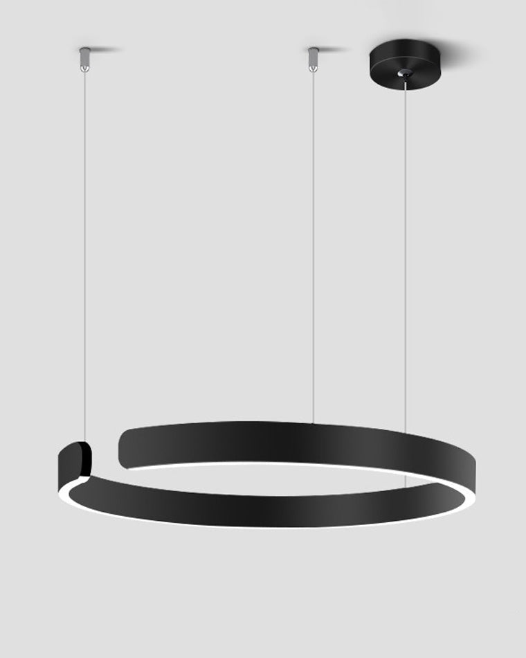 Olverai Black/Gold Ring Led Chandelier
