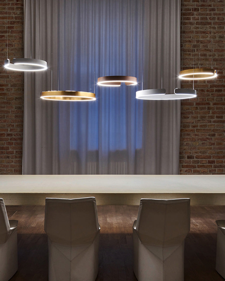 Olverai Black/Gold Ring Led Chandelier