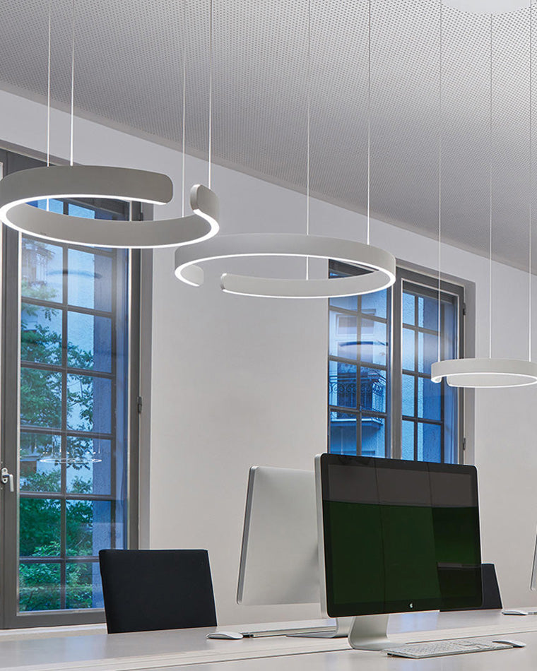 Olverai Black/Gold Ring Led Chandelier
