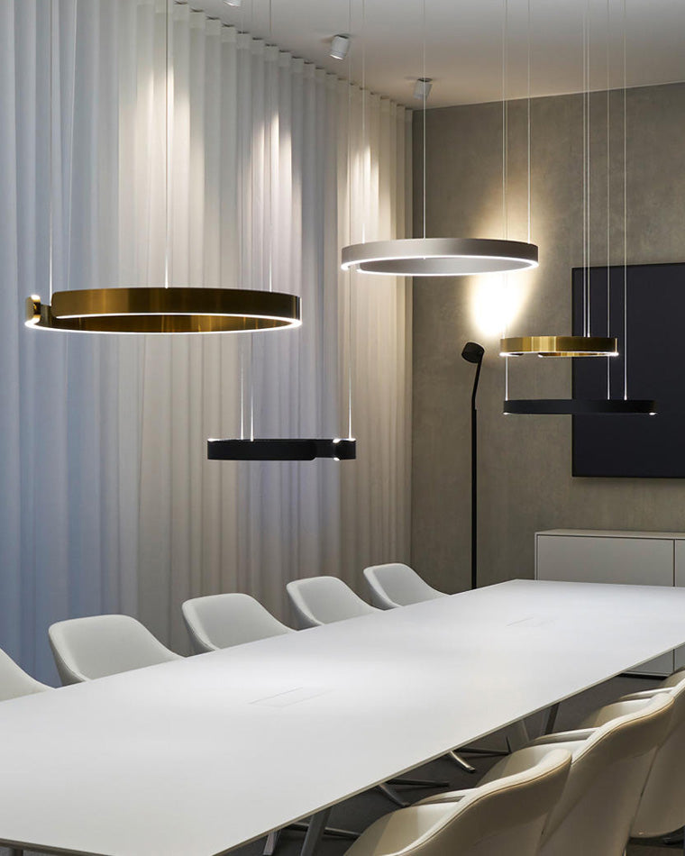 Olverai Black/Gold Ring Led Chandelier