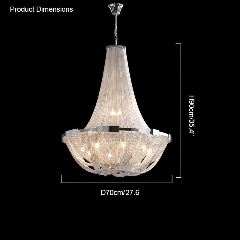 Olverai Tassel Silver Empire Chandelier