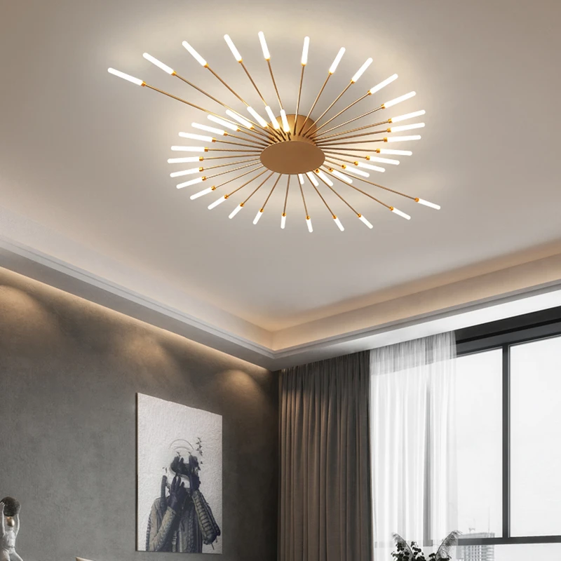 Olverai Firework Starburst Flush Mount Ceiling Light