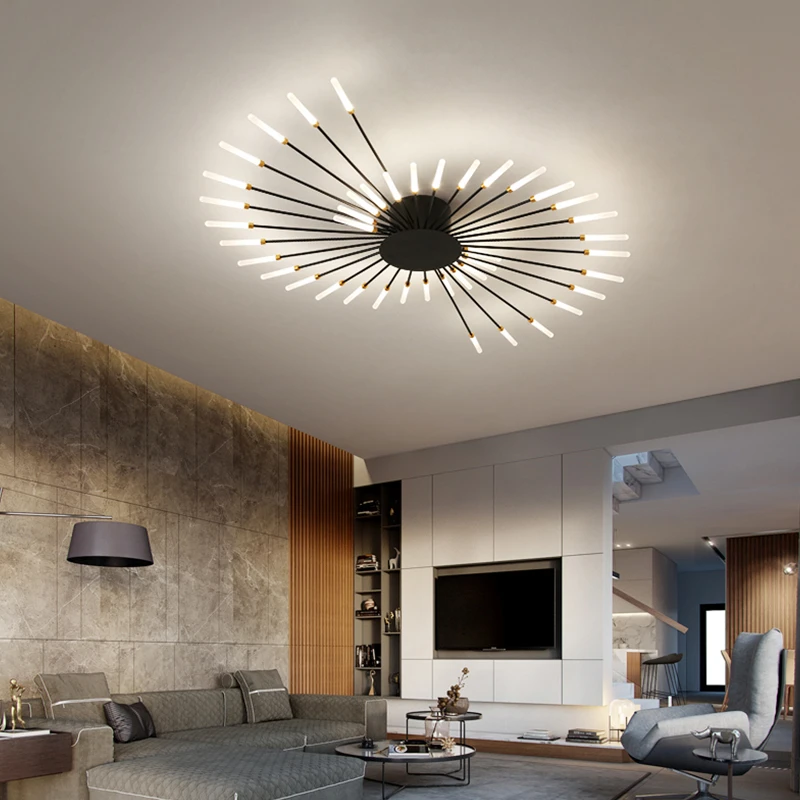 Olverai Firework Starburst Flush Mount Ceiling Light
