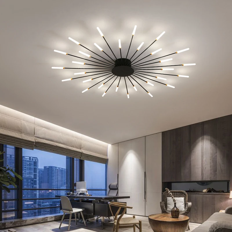 Olverai Firework Starburst Flush Mount Ceiling Light