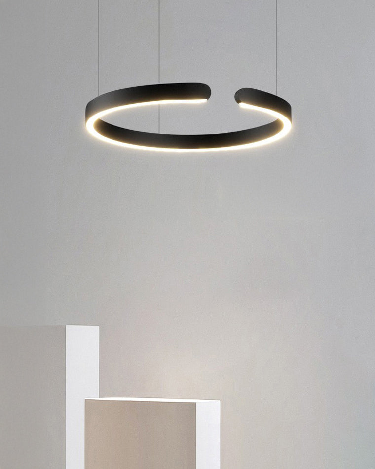 Olverai Black/Gold Ring Led Chandelier