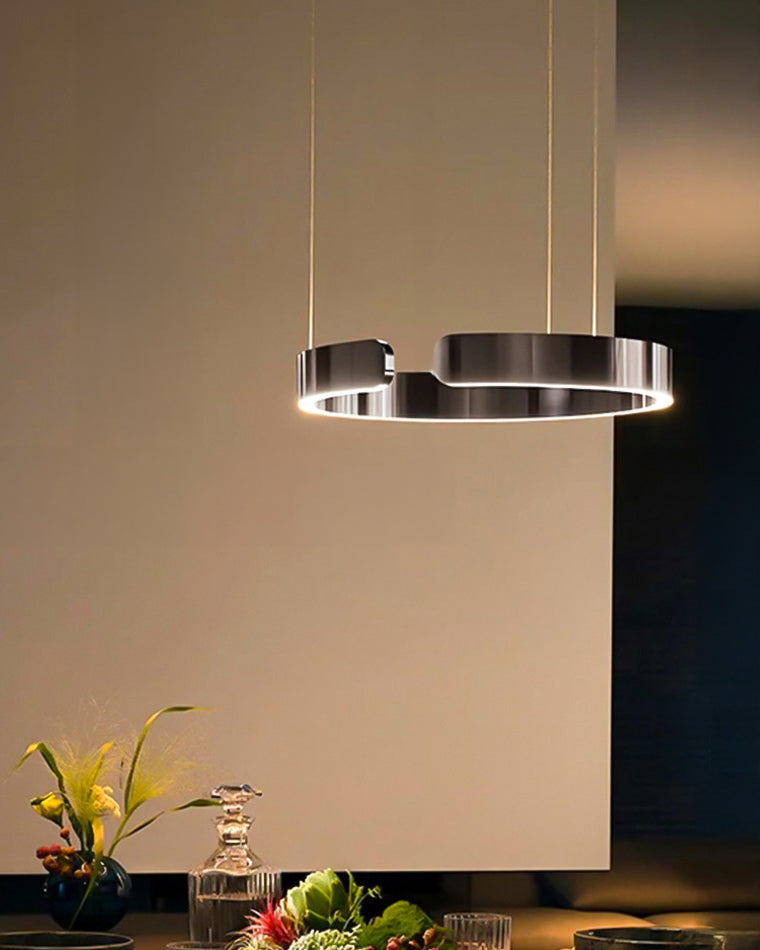 Olverai Black/Gold Ring Led Chandelier