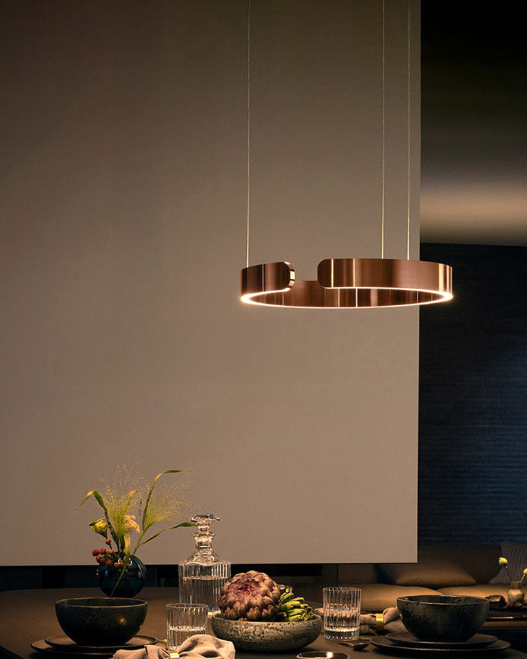 Olverai Black/Gold Ring Led Chandelier