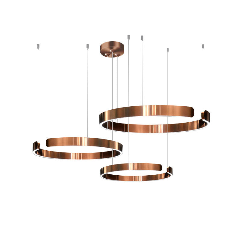 Olverai Black/Gold Ring Led Chandelier