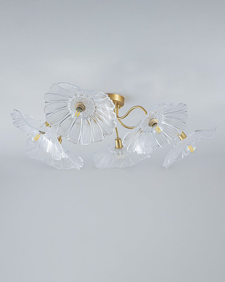 Olverai Lotus Leaf Flower Flush Mount Ceiling Light