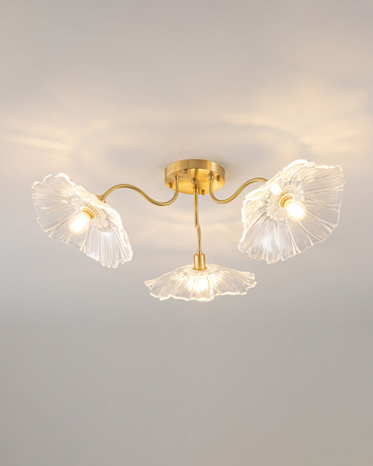Olverai Lotus Leaf Flower Flush Mount Ceiling Light