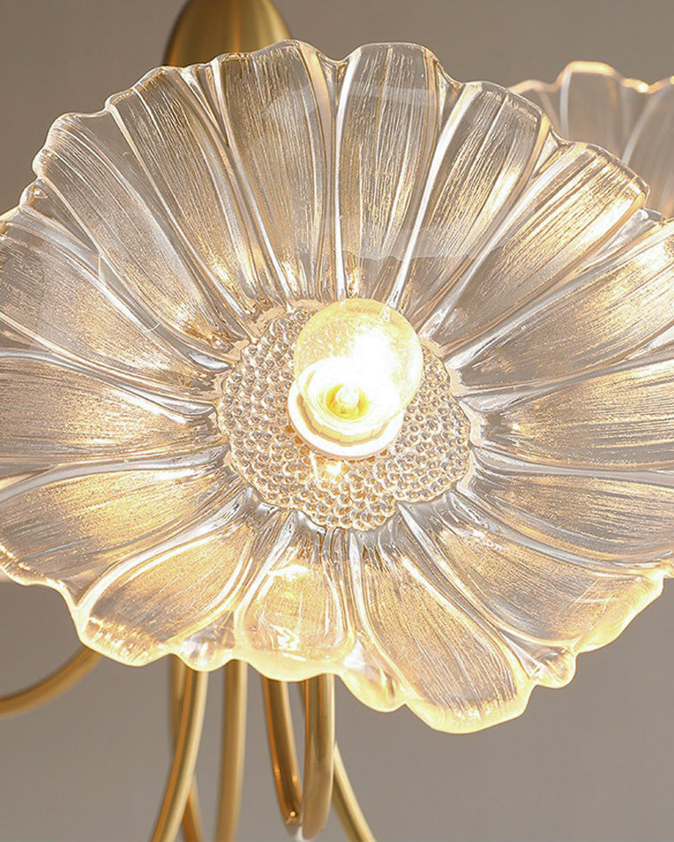 Olverai Lotus Leaf Flower Flush Mount Ceiling Light