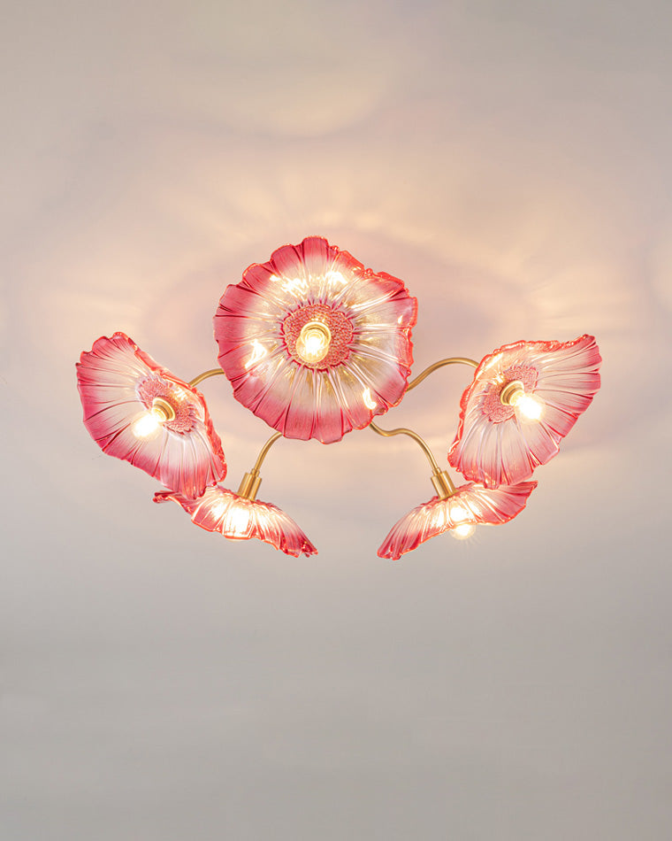 Olverai Lotus Leaf Flower Flush Mount Ceiling Light