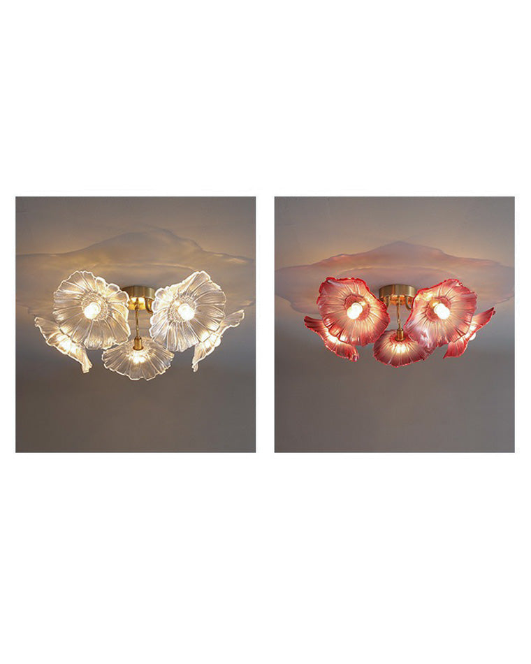 Olverai Lotus Leaf Flower Flush Mount Ceiling Light