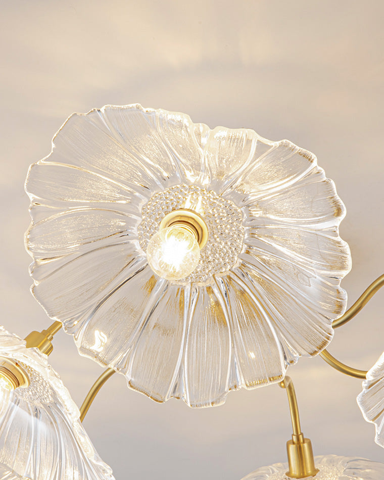 Olverai Lotus Leaf Flower Flush Mount Ceiling Light