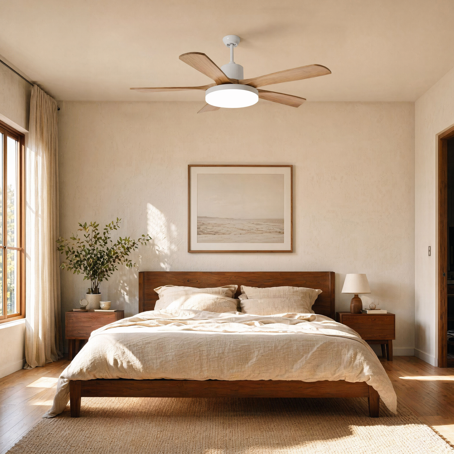 Olverai Scandi Reversible Ceiling Fan with Light-WM5002