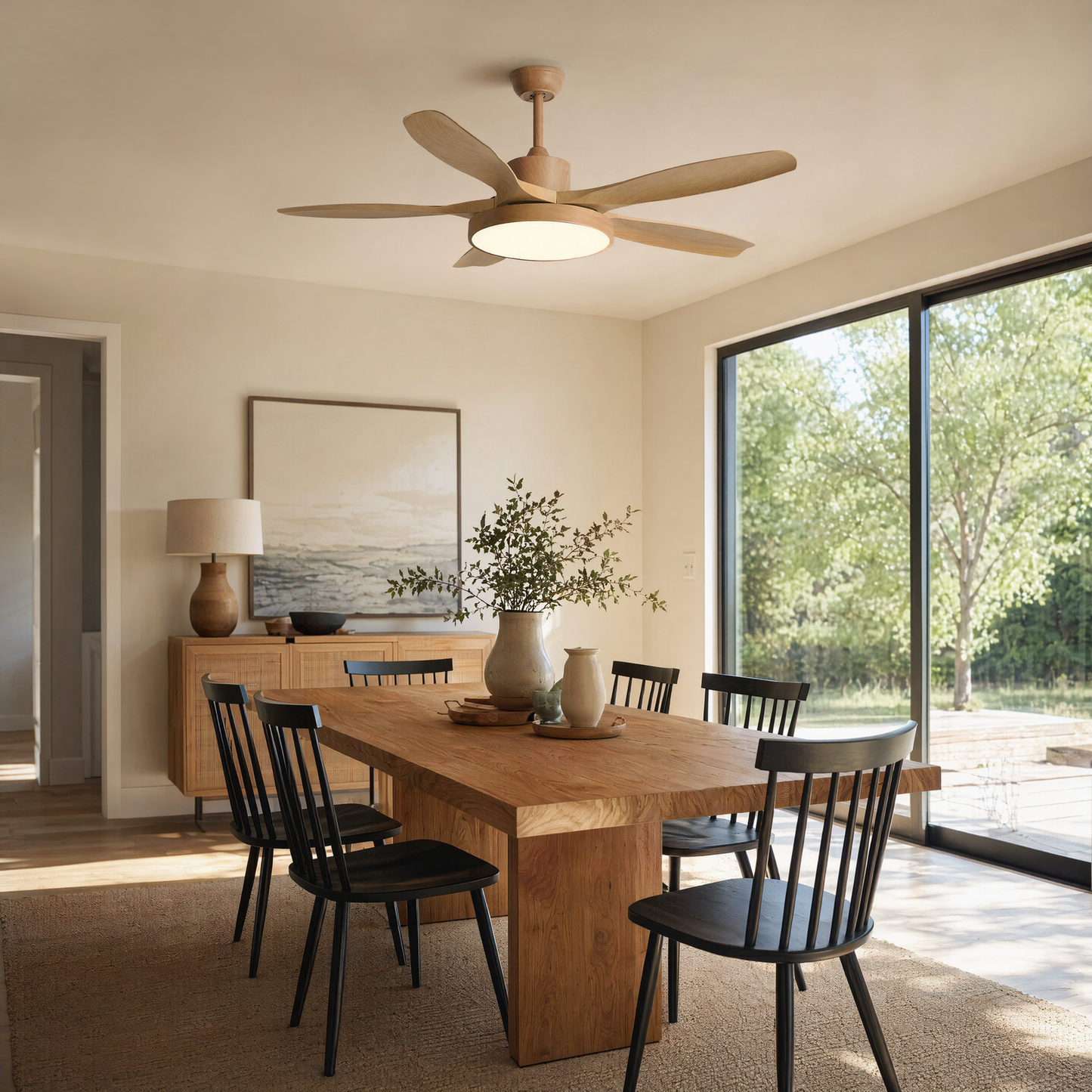 Olverai Scandi Reversible Ceiling Fan with Light-WM5002