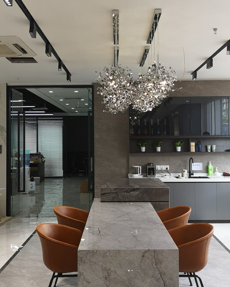 Olverai Argent/Gold Cloud Multi Pendant Chandelier