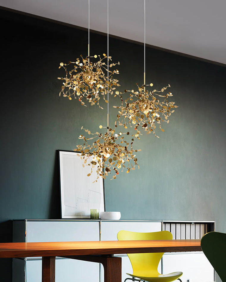 Olverai Argent/Gold Cloud Multi Pendant Chandelier