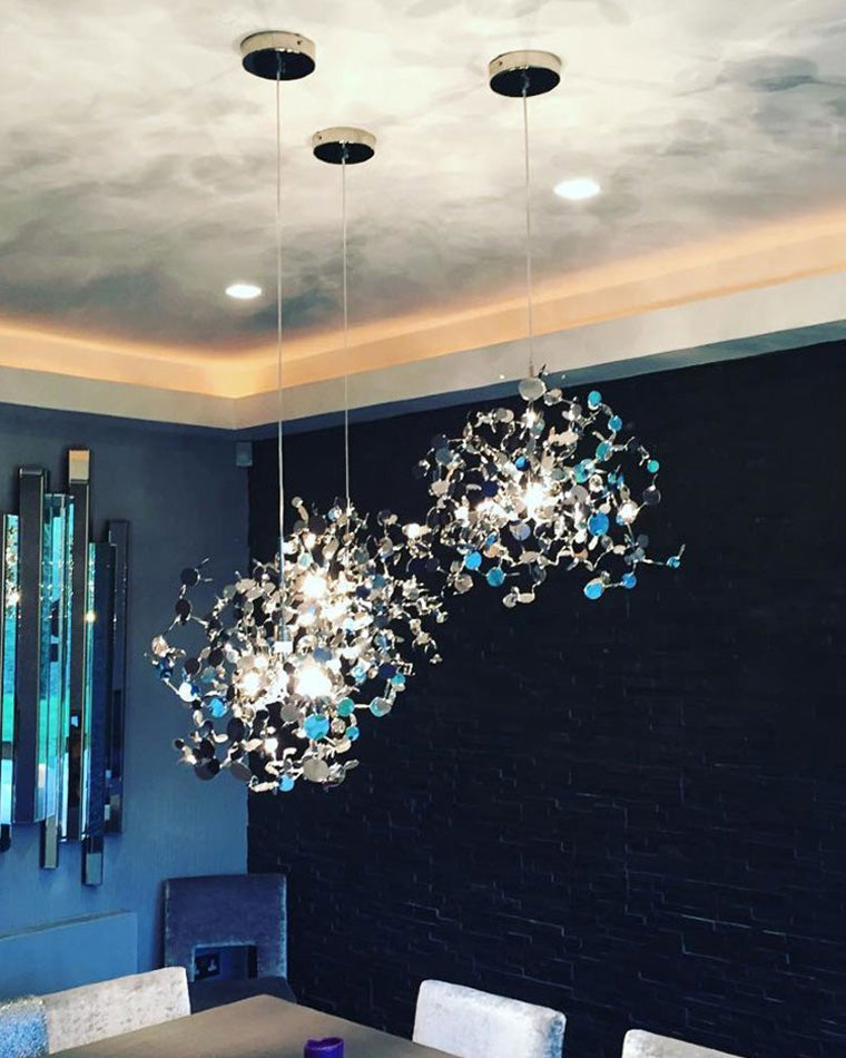 Olverai Argent/Gold Cloud Multi Pendant Chandelier