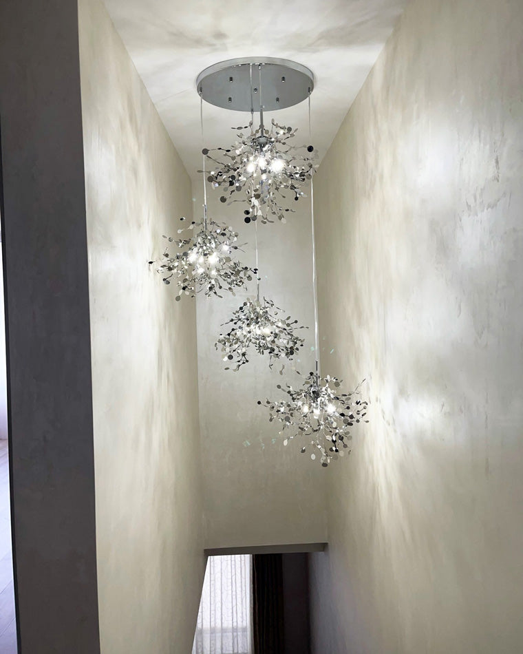 Olverai Argent/Gold Cloud Multi Pendant Chandelier