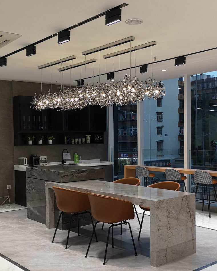 Olverai Argent/Gold Cloud Multi Pendant Chandelier