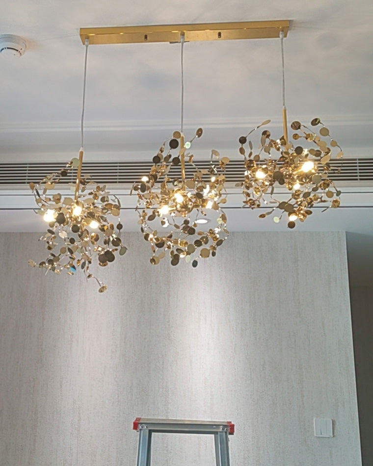 Olverai Argent/Gold Cloud Multi Pendant Chandelier