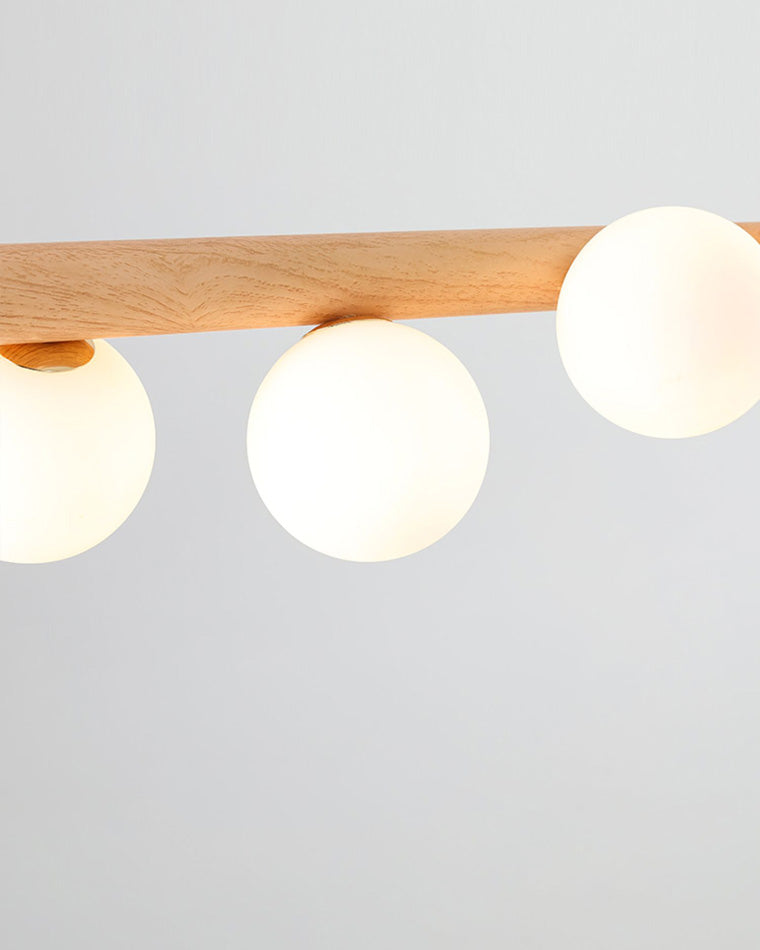 Olverai Wood Linear Globe Chandelier