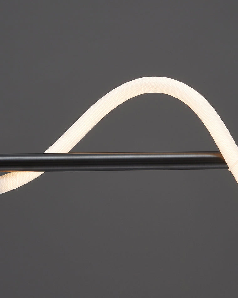 Olverai Rope Led Linear Brass Chandelier