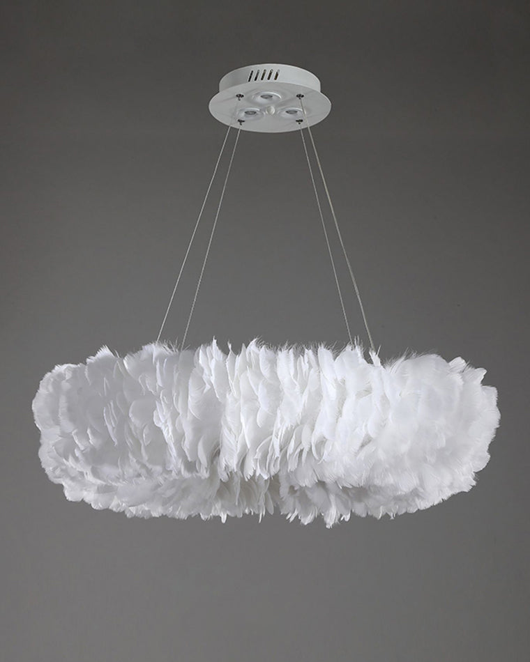 Olverai Feather Round Pendant Light