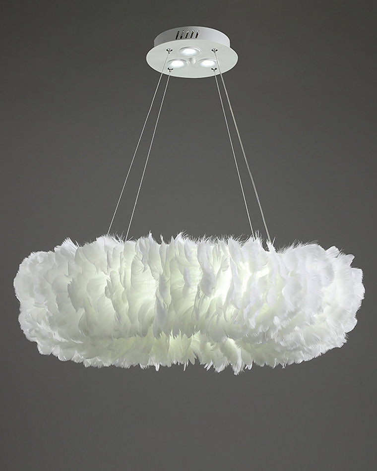 Olverai Feather Round Pendant Light