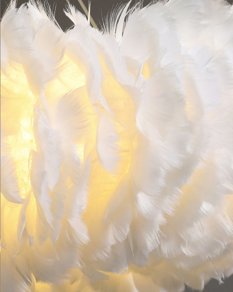 Olverai Feather Round Pendant Light