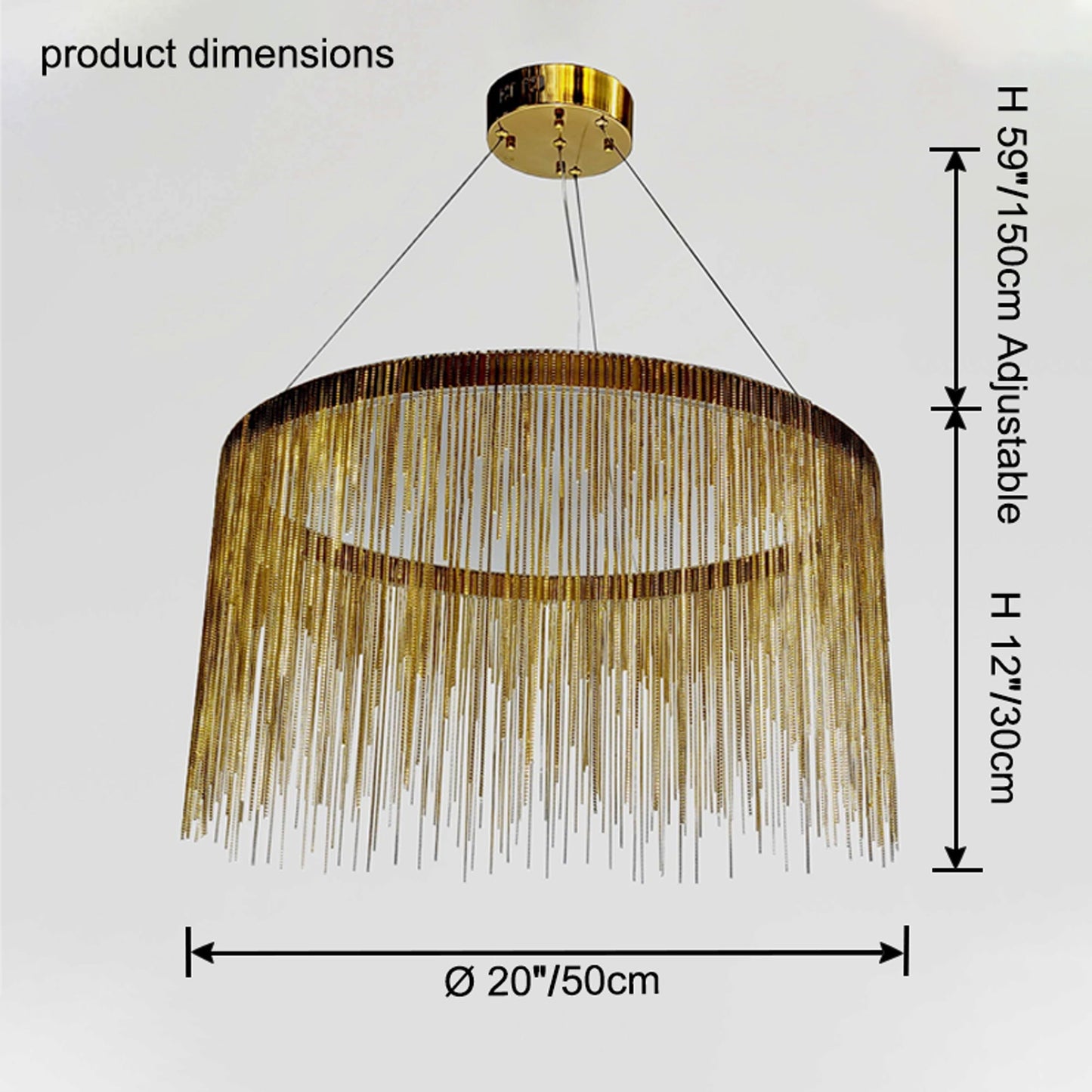 Olverai Fringe Round Chandelier