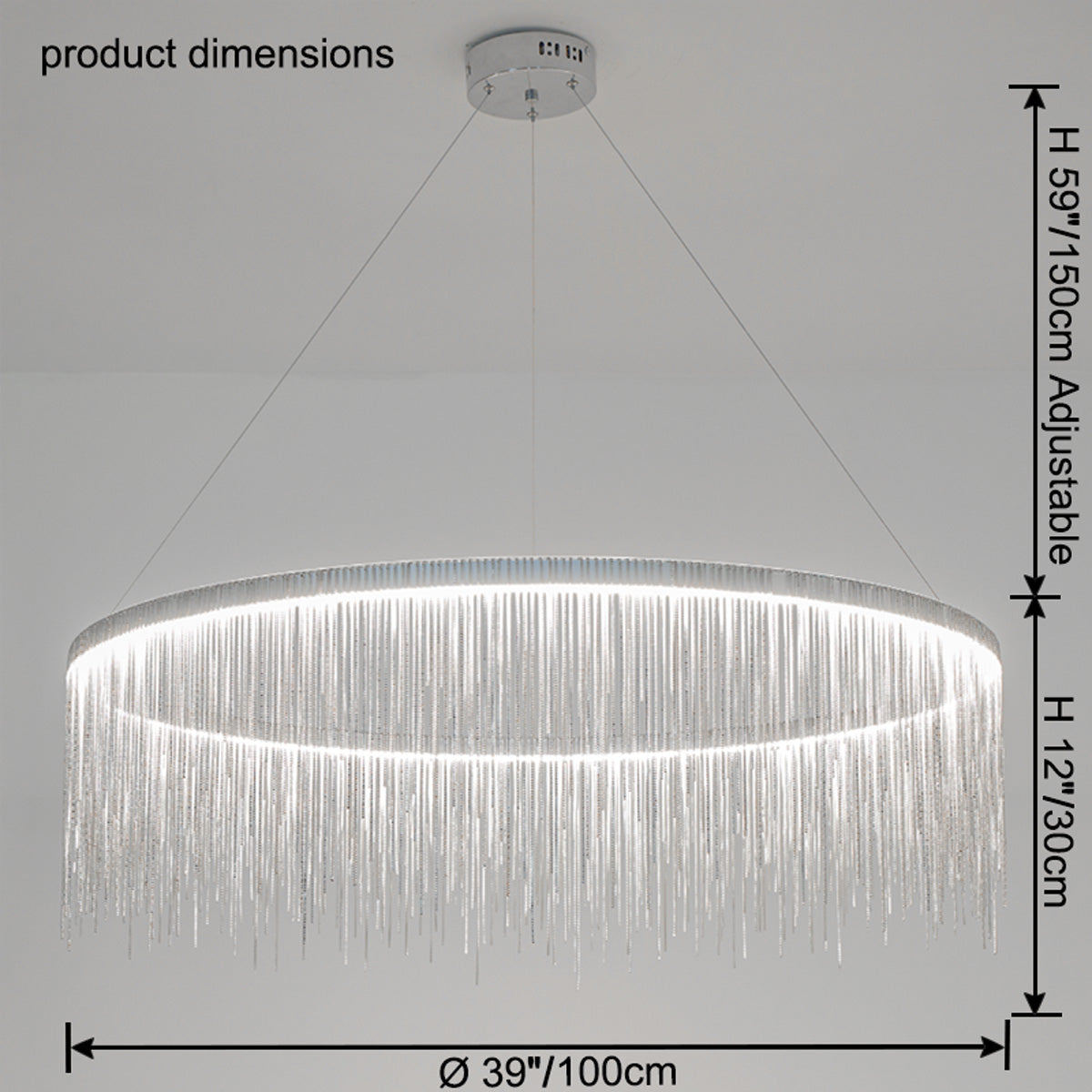 Olverai Fringe Round Chandelier