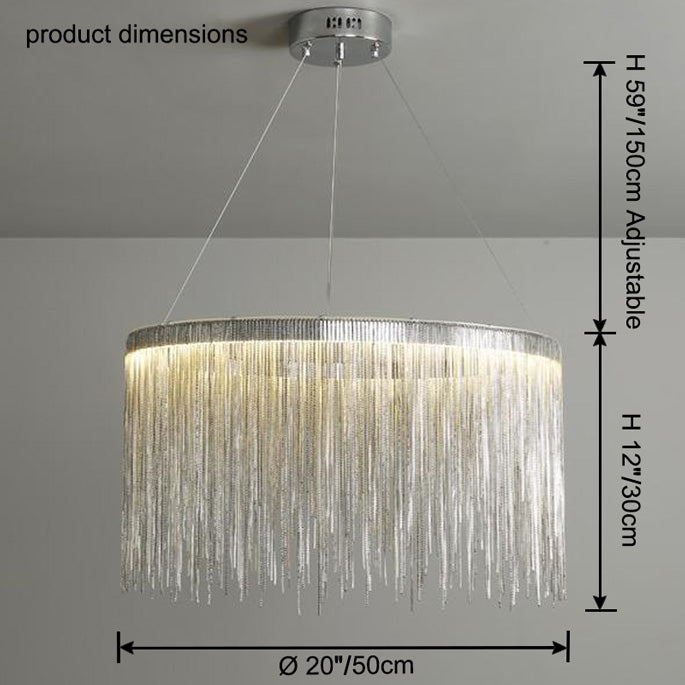 Olverai Fringe Round Chandelier