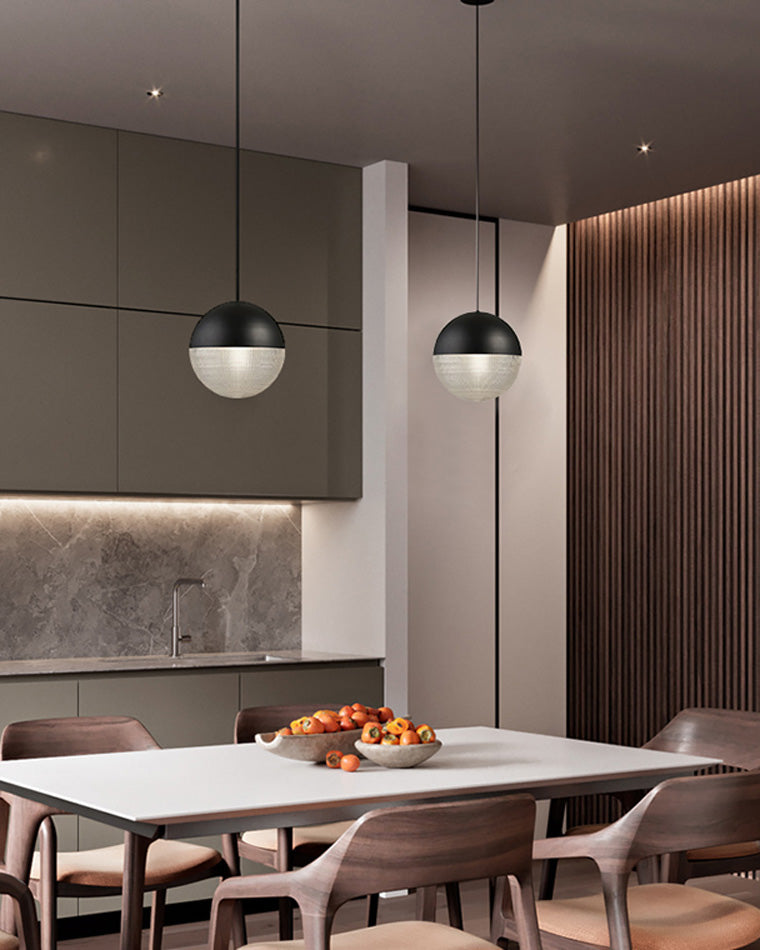 Olverai Prismatic/Milk Glass Globe Pendant Light