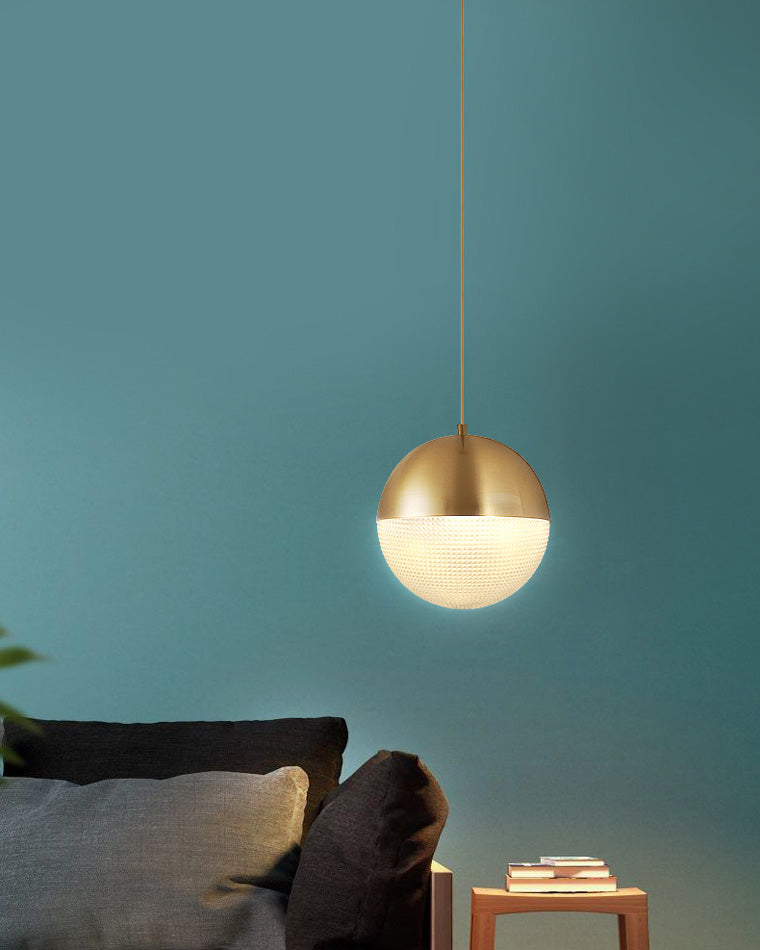 Olverai Prismatic/Milk Glass Globe Pendant Light