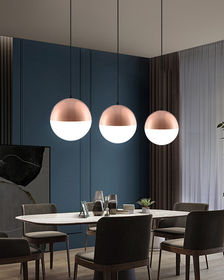 Olverai Prismatic/Milk Glass Globe Pendant Light