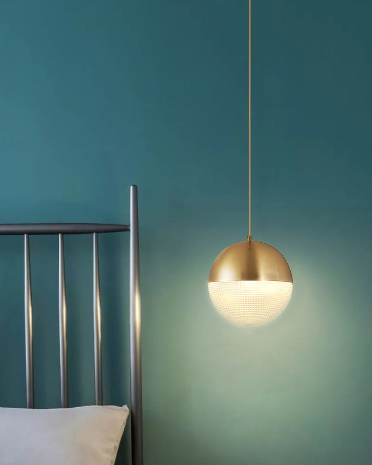 Olverai Prismatic/Milk Glass Globe Pendant Light