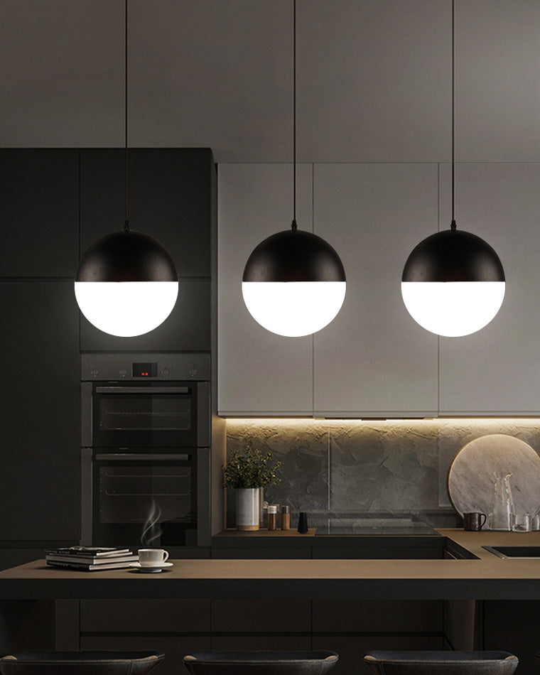 Olverai Prismatic/Milk Glass Globe Pendant Light