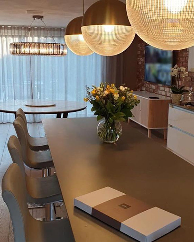 Olverai Prismatic/Milk Glass Globe Pendant Light