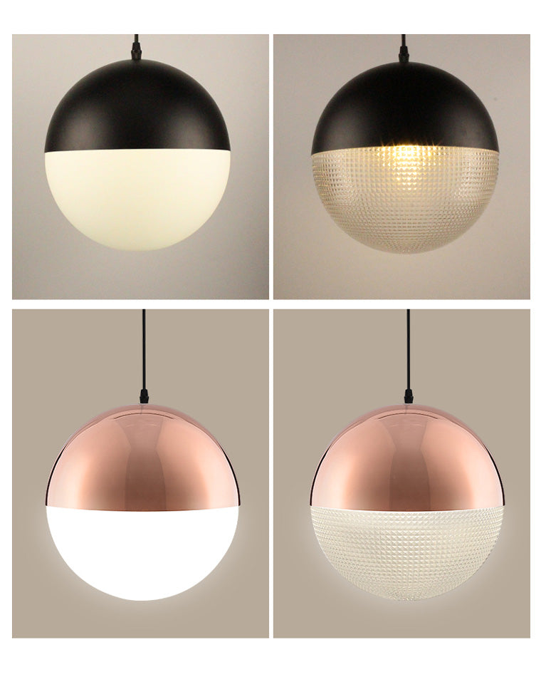 Olverai Prismatic/Milk Glass Globe Pendant Light