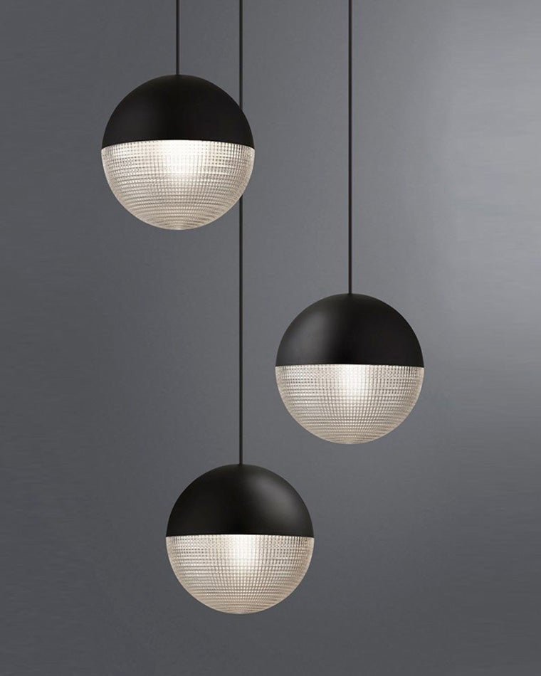 Olverai Prismatic/Milk Glass Globe Pendant Light