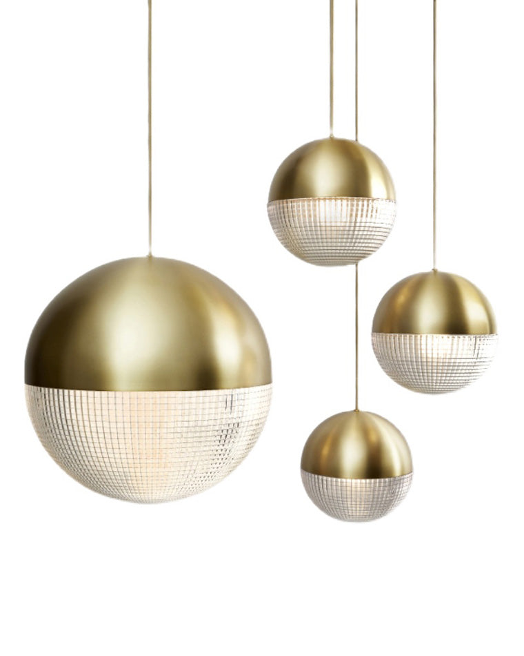 Olverai Prismatic/Milk Glass Globe Pendant Light