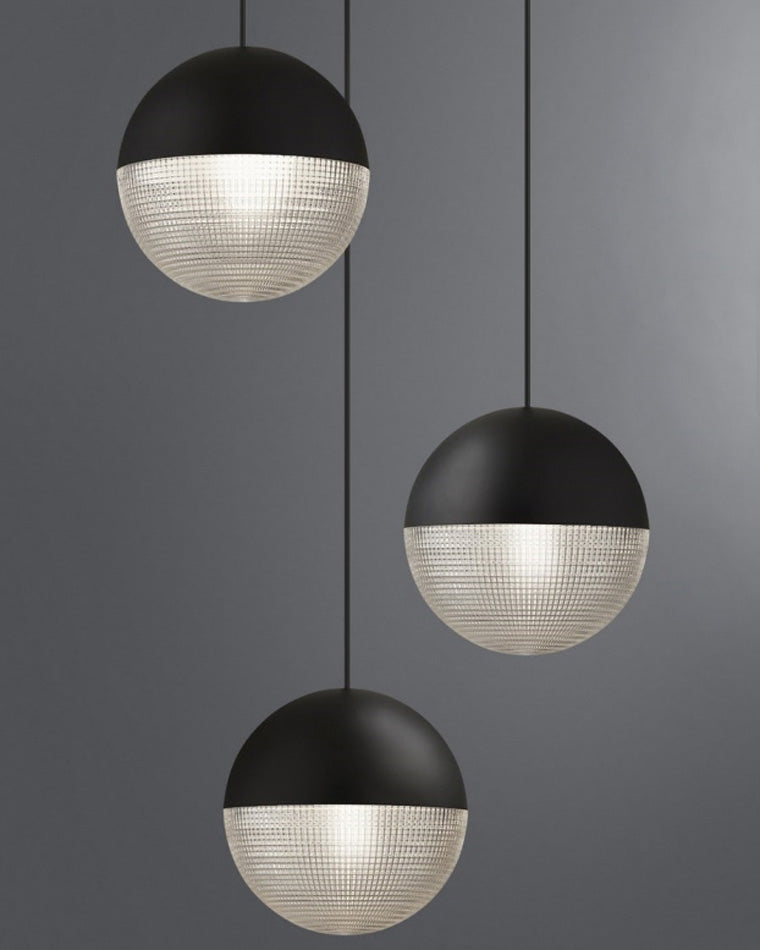 Olverai Prismatic/Milk Glass Globe Pendant Light