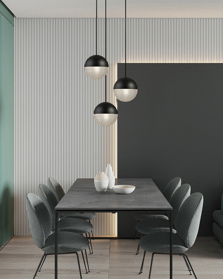Olverai Prismatic/Milk Glass Globe Pendant Light