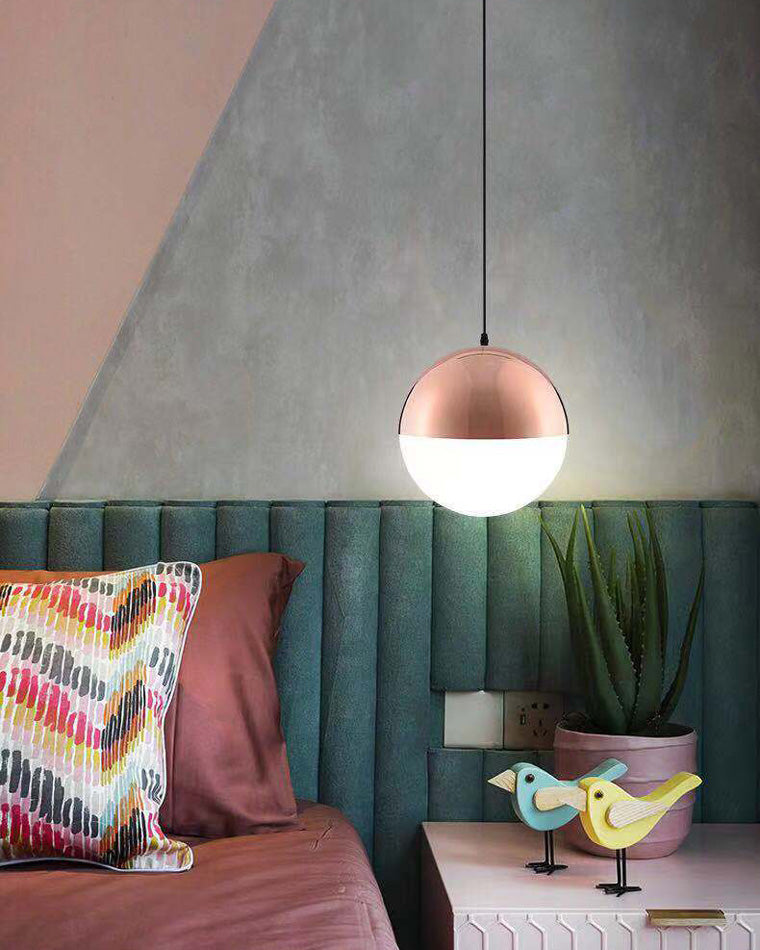 Olverai Prismatic/Milk Glass Globe Pendant Light