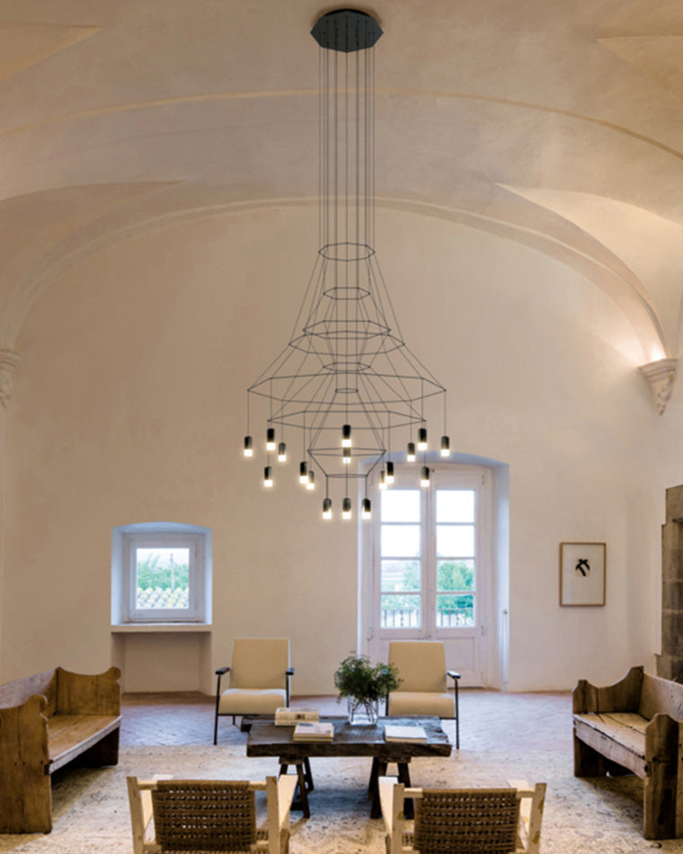 Olverai Wire Tiered Sculptural Chandelier