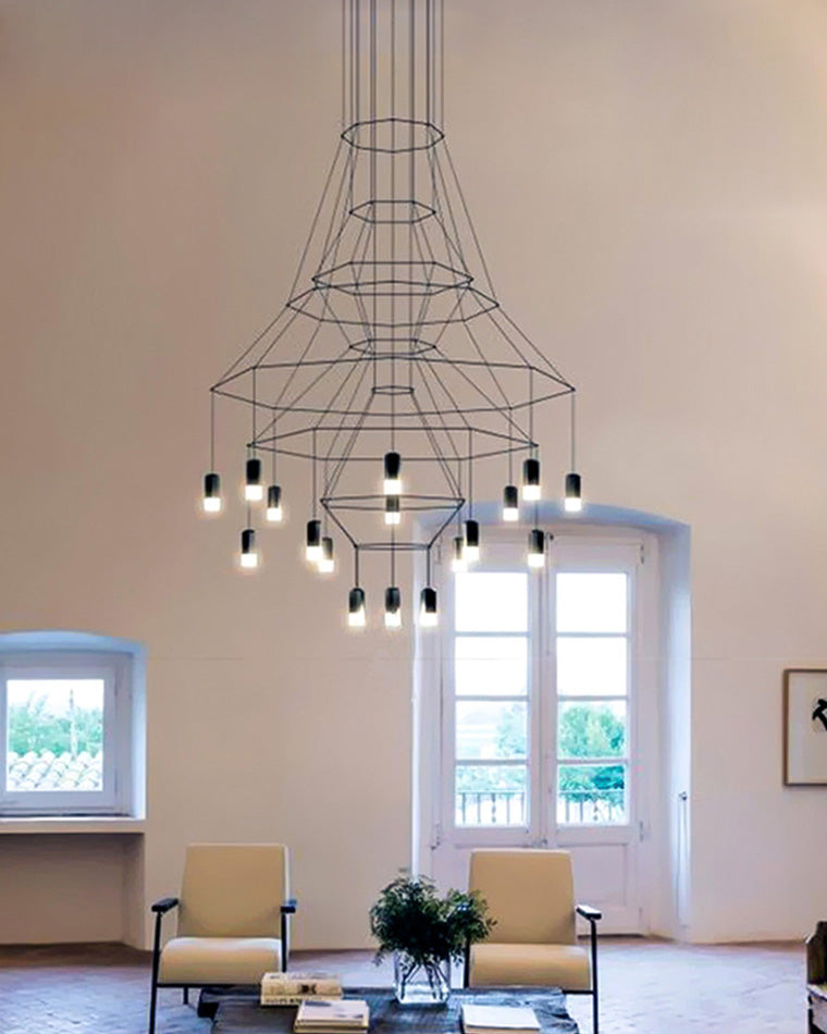 Olverai Wire Tiered Sculptural Chandelier